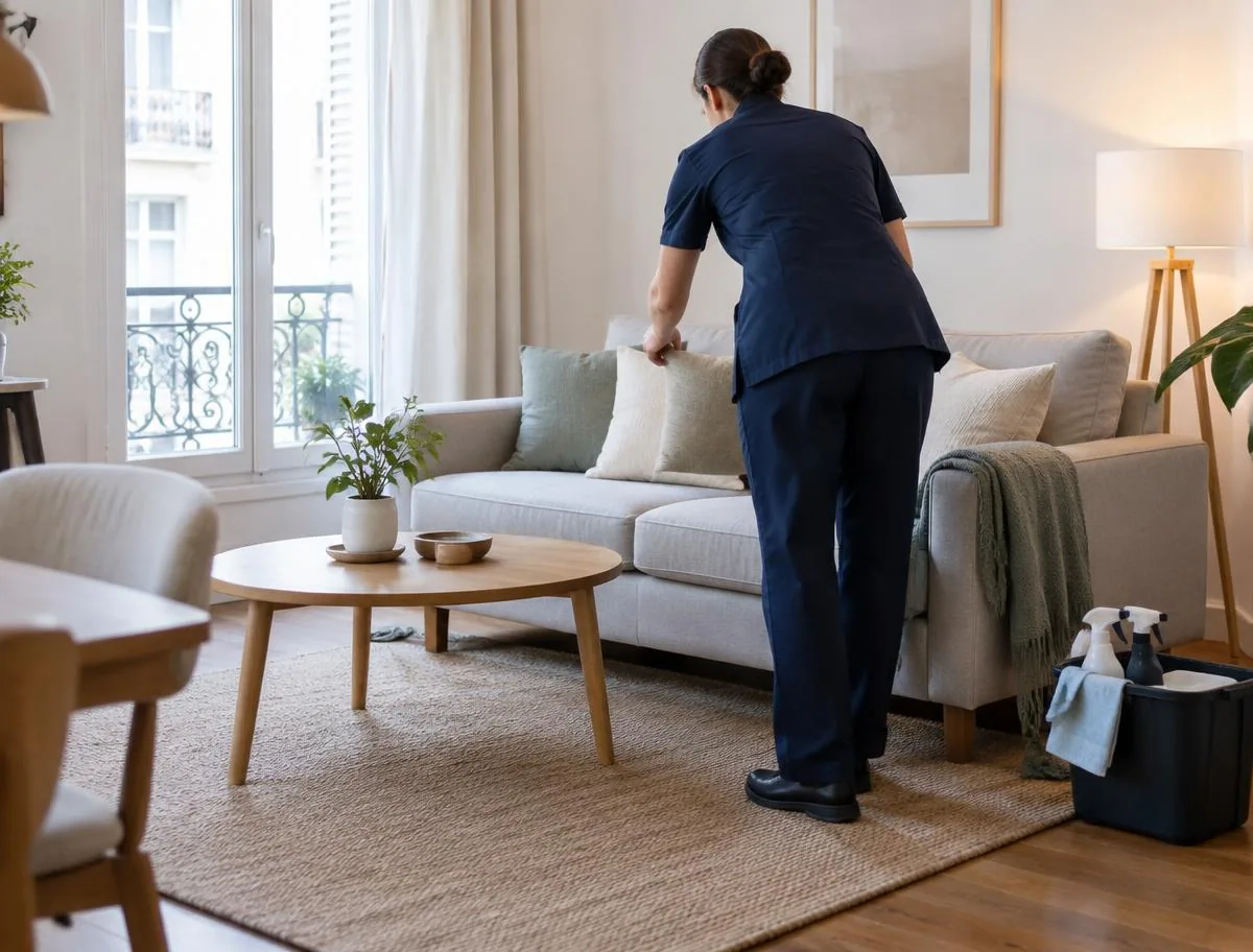 Préparation soignée d’un appartement entre deux locations saisonnières